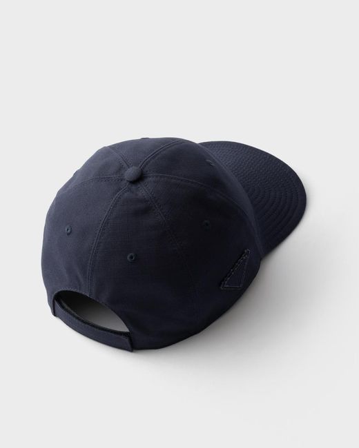 Prada Blue Technical Fabric Baseball Cap for men