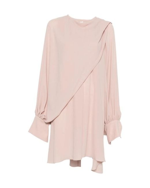 Gianluca Capannolo Pink Amina Draped Mini Dress