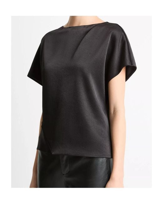 Vince Black Covered Button Long Sleeve Shirt