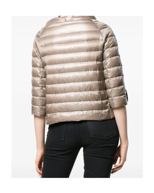 Herno Gray Snap Button Cotton Clothing