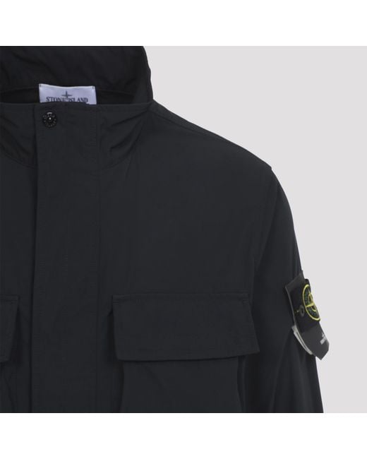 Stone Island Blue Polyester Jacket for men