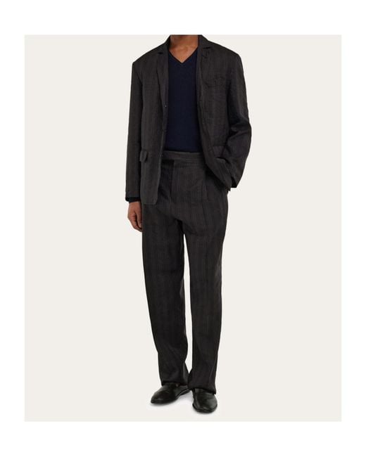 Ferragamo Black Single Breasted Blazer for men