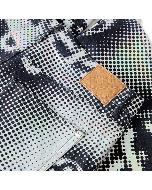 Casablanca Blue Pearlescent Monogram Shorts for men