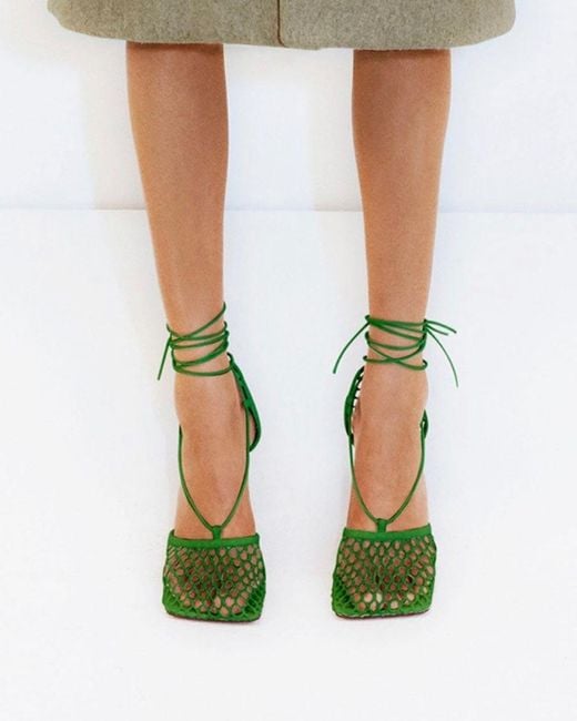 Bottega Veneta Green Stretch Sandals