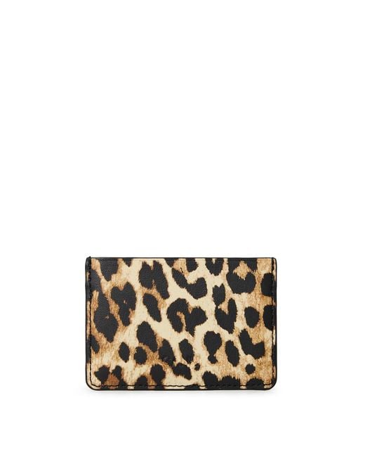 Ganni White Print Card Holder