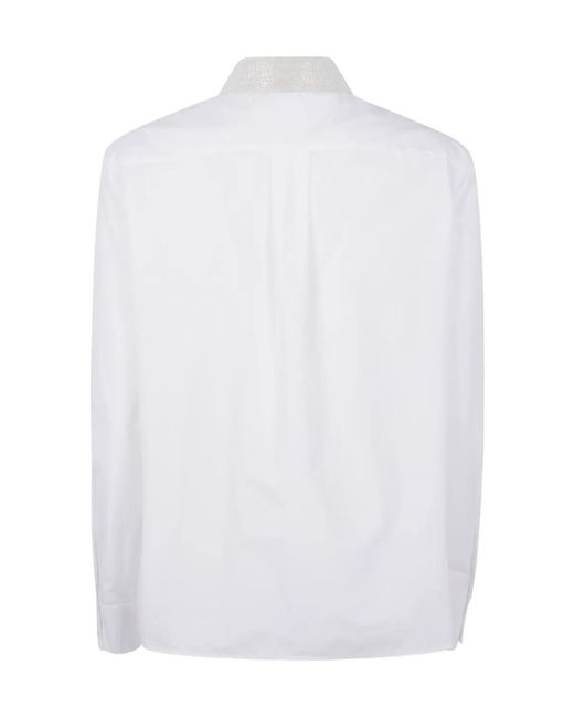 Fabiana Filippi White Embellished-Collar Cotton Shirt