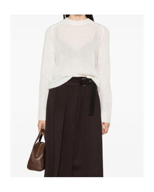 Lisa Yang White Long-Sleeved Sweater