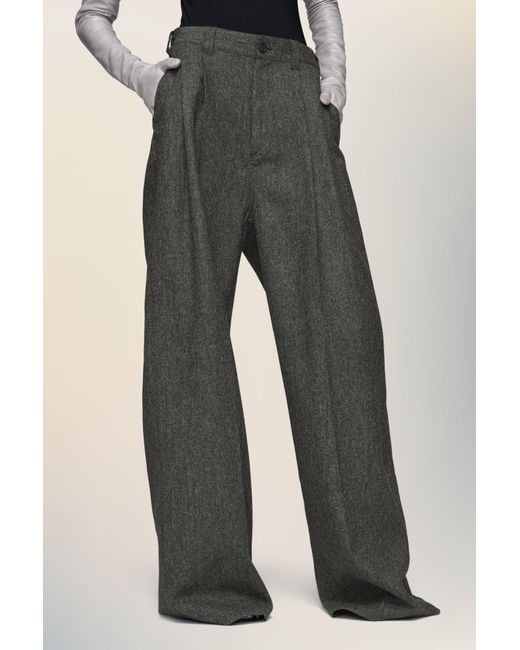 Maison Margiela Gray Wide-Leg Trousers