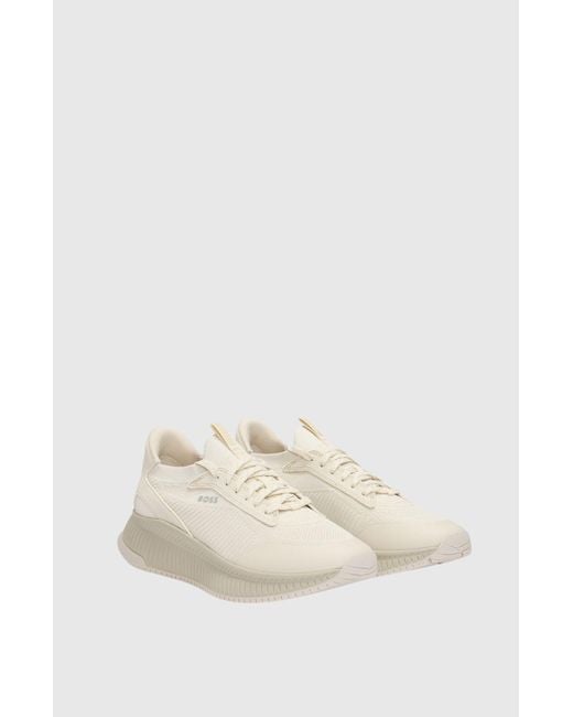 Boss Natural Ttnm Evo Panelled Sneakers for men