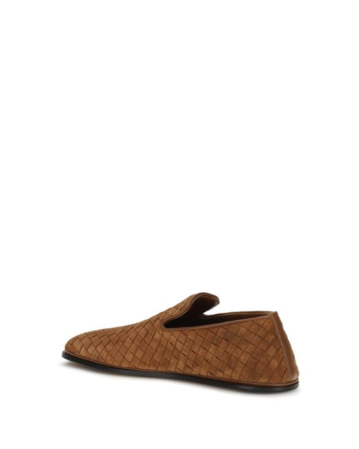 Bottega Veneta Brown Intrecciato Slip-On Slippers