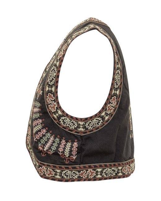 Ba&sh Black Fosca Embroidered Vest Jacket