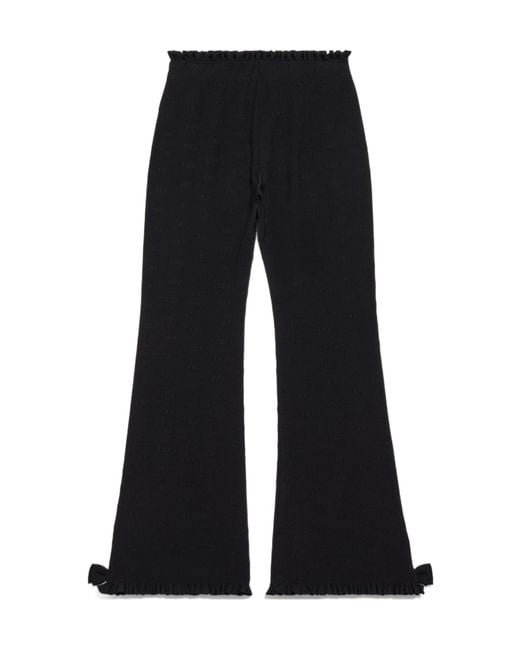 Balenciaga Black Flared Capri Pants