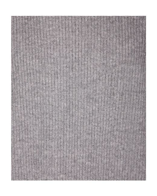 Canali Gray Long-Sleeved Sweater for men