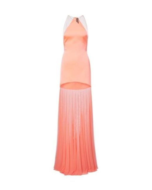 David Koma Pink Sheer Gown