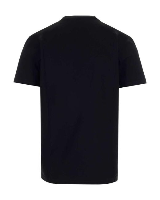 MSGM Black Logo Longline T-Shirt for men