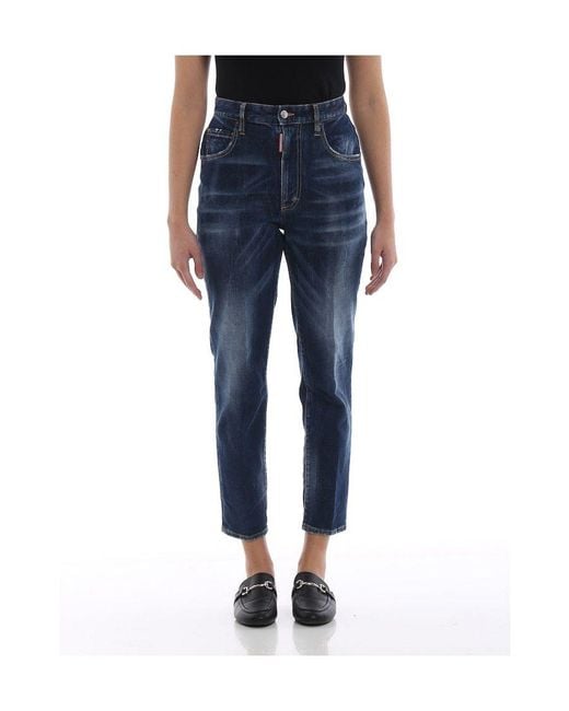 DSquared² Blue High-Waisted Jeans