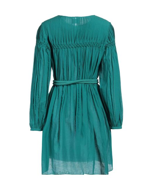 Isabel Marant Blue Solid Color Long Sleeve Dress