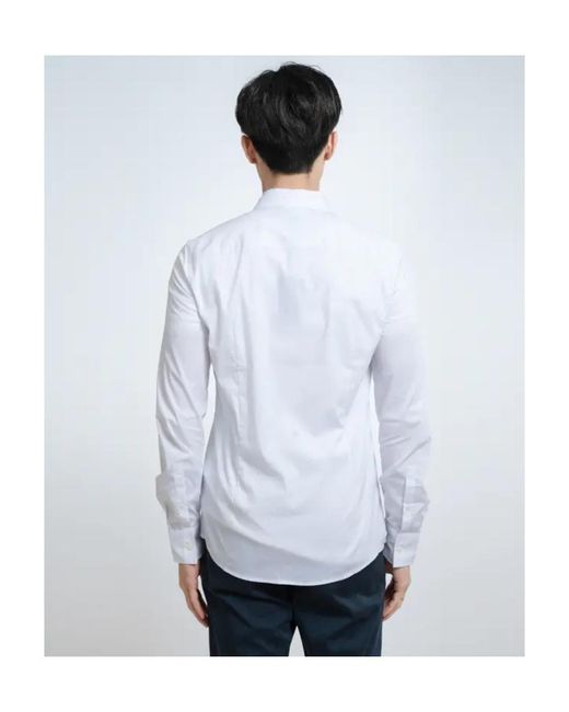 Armani Collezioni White Long-Sleeved Shirt for men