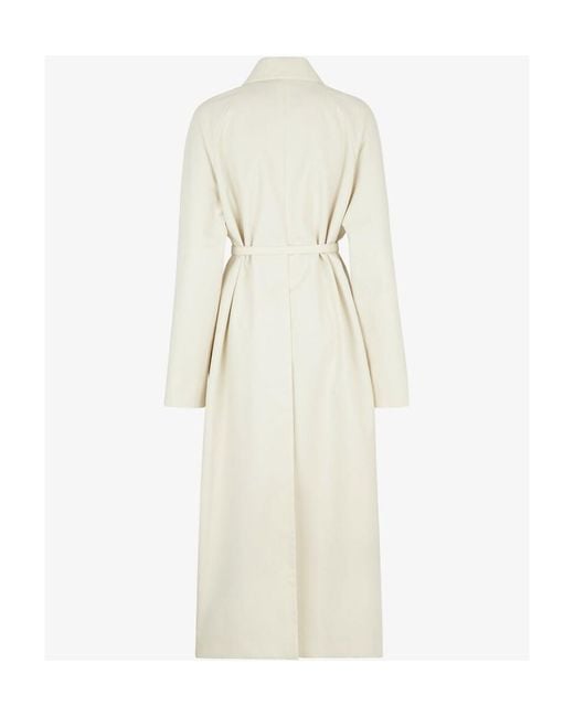 Fendi White Single-Breasted Overcoat