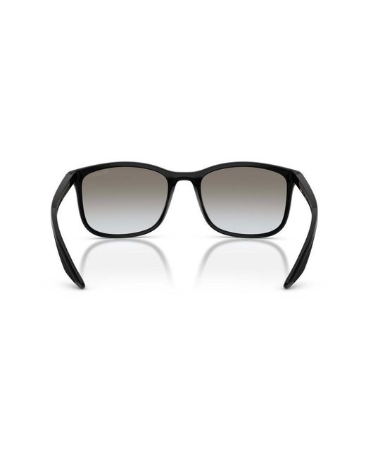 Prada Linea Rossa Gray Prada Eyewear Square Frame Sunglasses for men