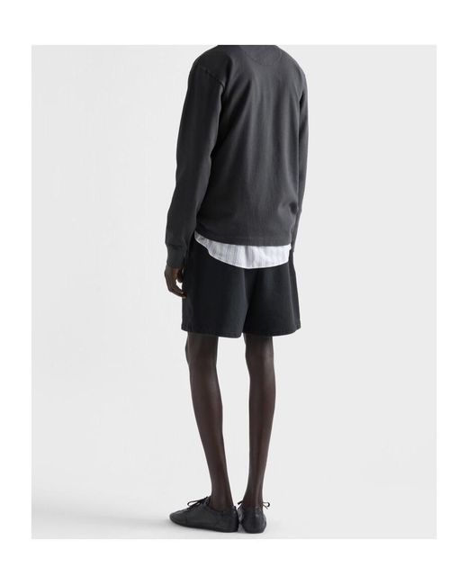 Prada Black Cotton Bermudas for men