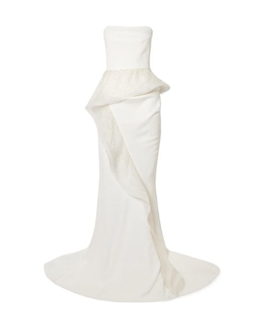 Maticevski White Strapless Dress