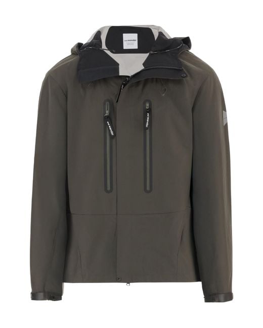 And Wander Black 2.5L Hiker Rain Jacket for men