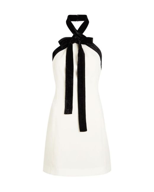 Jonathan Simkhai White Jolie Bow-Embellished Crepe Mini Dress