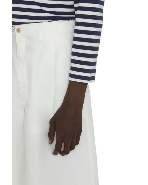 Comme des Garçons White Comme Des Garçons Shirt Knee-Length Twill Shorts for men