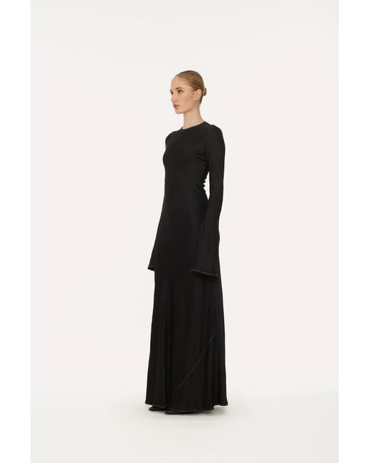 ROTATE BIRGER CHRISTENSEN Black Long-Sleeved Dress