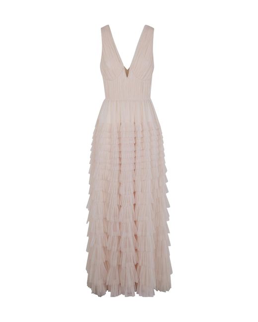 Twinset Multicolor Sleeveless V-Neck Dress