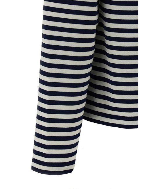 Maison Kitsuné Blue Maison Kitsuné Bold Fox Head Striped Sweater