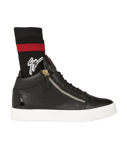Giuseppe Zanotti Black Lace-Up Casual Sneakers for men