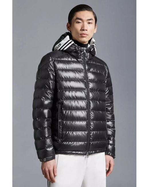 Moncler Black Zip-Up Padded Jacket for men