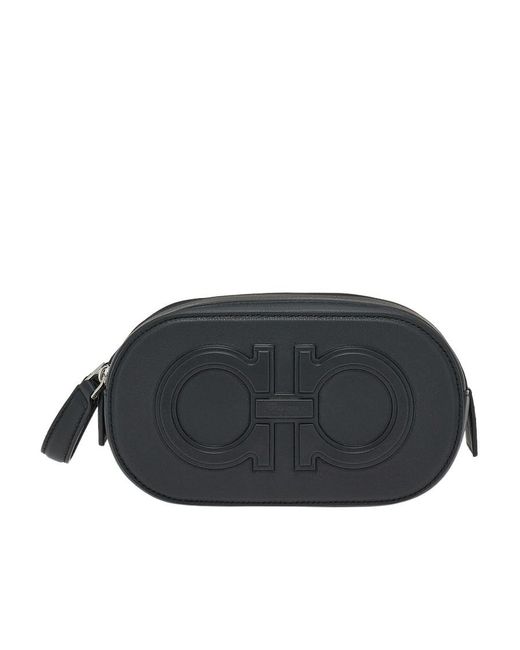 Ferragamo Black Logo Clutch for men
