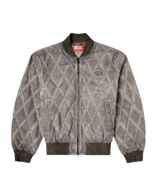 DIESEL Gray The Spliced Jacket Is Simple for men