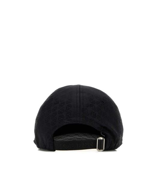 McQueen Blue Logo Embroidered Baseball Cap for men