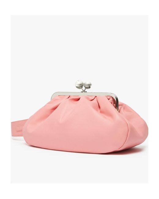 Weekend by Maxmara Pink Medium Napa Leather Pasticcino Shoulder Bag