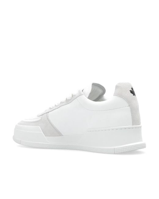 DSquared² White Logo Patch Low-Top Sneakers
