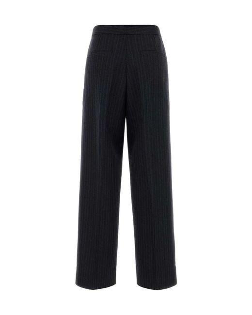 Jil Sander Blue Striped Casual Trousers