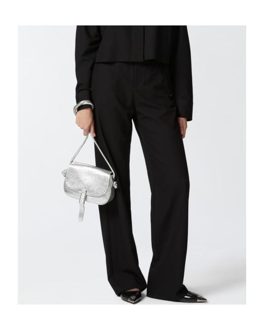 Pinko Black Semaforo High-Waist Trousers