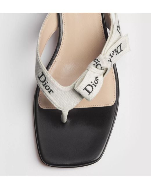 Dior White J'A Heeled Thong Sandal