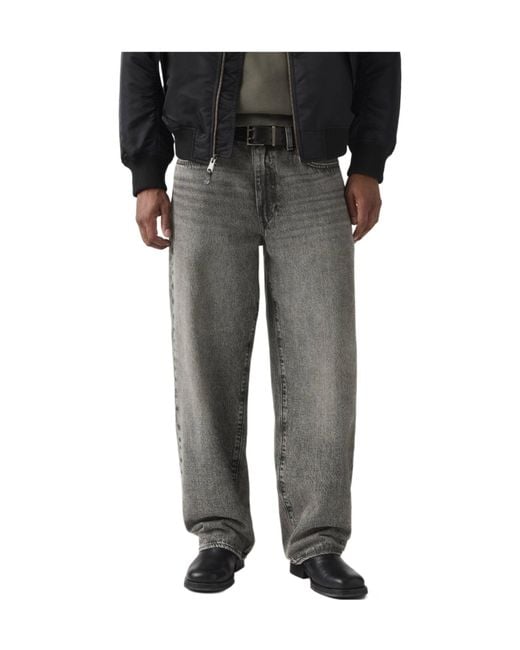 Levi's Gray 578 Logo Patch Baggy Jeans for men