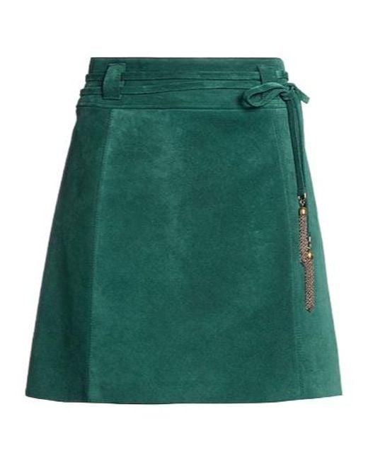 Chloé Green Full-Skirt Suede Dress