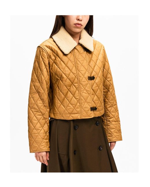Burberry Metallic Casual Quilted Jacket