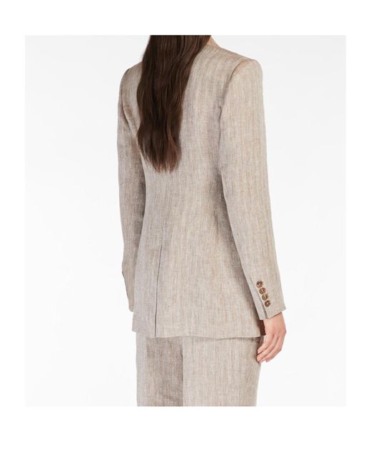 Max Mara Natural Long-Sleeved Suit Jacket