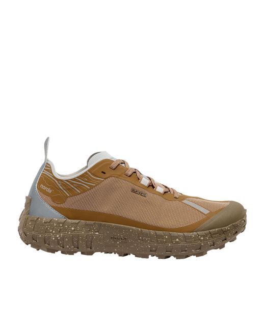 Norda Brown 001M Mesh Trail Low-Top Sneakers for men