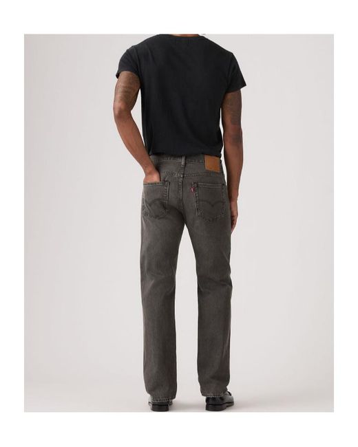 Levi's Gray 501 Buttoned Jeans for men