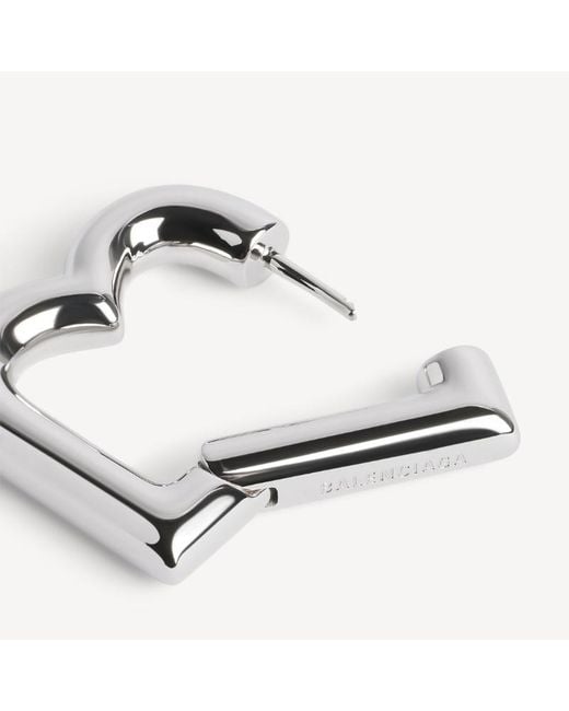 Balenciaga White B Xs Earrings