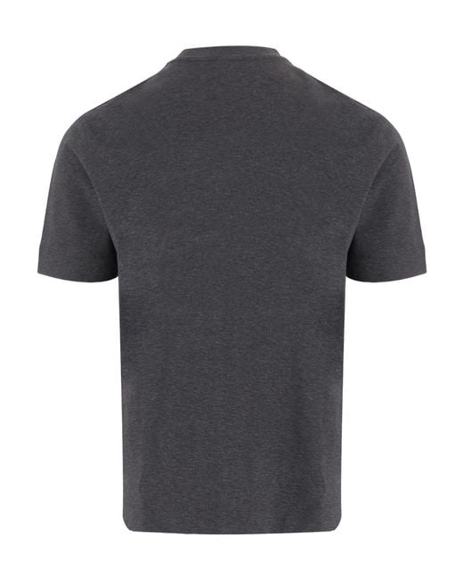Emporio Armani Black Crew-Neck T-Shirt for men